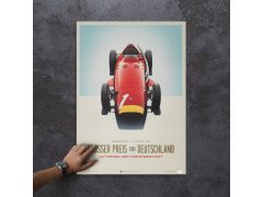 Automobilist Posters | Maserati 250F - Juan Manuel Fangio - German GP - Red | Limited Edition 5