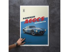 Automobilist Posters | Maserati A6GCS Berlinetta - 1954 - Blue | Limited Edition 4