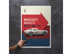 Automobilist Posters | Maserati A6GCS Berlinetta - 1954 - White | Limited Edition 4