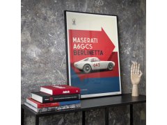 Automobilist Posters | Maserati A6GCS Berlinetta - 1954 - White | Limited Edition 5
