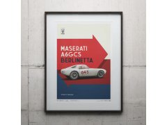 Automobilist Posters | Maserati A6GCS Berlinetta - 1954 - White | Limited Edition 2