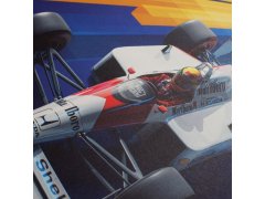 Automobilist Posters | McLaren MP4/4 - Ayrton Senna - San Marino GP - 1988 - Blue | Unlimited Edition 4