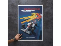 Automobilist Posters | McLaren MP4/4 - Ayrton Senna - San Marino GP - 1988 - Blue | Unlimited Edition 5