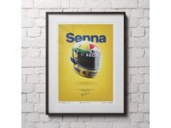 Automobilist Posters | McLaren MP4/4 - Ayrton Senna - Helmet - San Marino GP - 1988 | Unlimited Edition 2