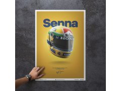 Automobilist Posters | McLaren MP4/4 - Ayrton Senna - Helmet - San Marino GP - 1988 | Unlimited Edition 5
