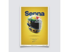 Automobilist Posters | McLaren MP4/4 - Ayrton Senna - Helmet - San Marino GP - 1988 | Unlimited Edition
