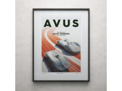 Automobilist Posters | Mercedes-Benz & Auto Union - Avus - 1937 - Silver | Unlimited Edition 2