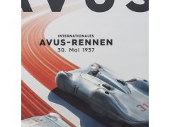 Automobilist Posters | Mercedes-Benz & Auto Union - Avus - 1937 - Silver | Unlimited Edition 4
