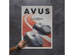 Automobilist Posters | Mercedes-Benz & Auto Union - Avus - 1937 - Silver | Unlimited Edition 5