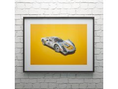 Automobilist Posters | Porsche 906 - Colours of Speed - Japanese GP - 1967 - White | Unlimited Edition 2