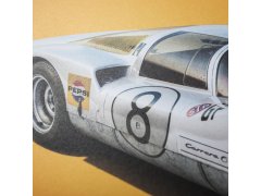 Automobilist Posters | Porsche 906 - Colours of Speed - Japanese GP - 1967 - White | Unlimited Edition 4