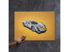 Automobilist Posters | Porsche 906 - Colours of Speed - Japanese GP - 1967 - White | Unlimited Edition 5