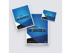 Automobilist Posters | Porsche 911 RS - 1973 - Blue, Limited Edition of 911, 50 x 70 cm 8