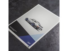 Automobilist Posters | Porsche 911 RS - 1973 - White, Limited Edition of 911, 50 x 70 cm 3