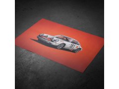 Automobilist Posters | Porsche 911R - Colours of Speed - Tour de France - 1969 - White | Unlimited Edition 3