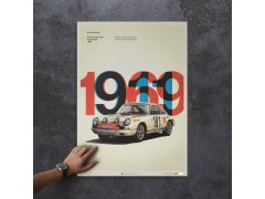Automobilist Posters | Porsche 911R - Tour de France - 1969 - White | Limited Edition 5