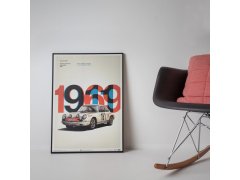 Automobilist Posters | Porsche 911R - Tour de France - 1969 - White | Limited Edition 7