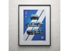 Automobilist Posters | Shelby-Ford AC Cobra Mk III - 1965 - Blue | Limited Edition 2