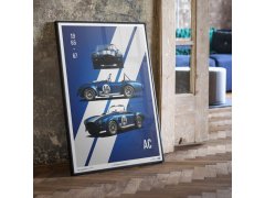 Automobilist Posters | Shelby-Ford AC Cobra Mk III - 1965 - Blue | Limited Edition 7
