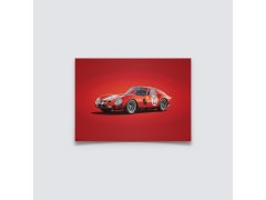 Automobilist Posters | Ferrari 250 GTO - Colours of Speed - 24 Hours of Le Mans - 1962 - Red | Unlimited Edition