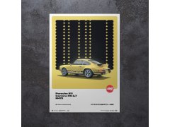 Automobilist Posters | Porsche 911 Carrera RS 2.7 - 50th Anniversary - 1973 - Yellow, Mini Edition, 21 x 30 cm 3
