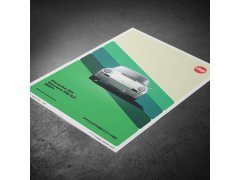 Automobilist Posters | Porsche 911 Carrera RS 2.7 - 50th Anniversary - 1973 - White, Mini Edition, 21 x 30 cm 2