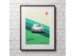 Automobilist Posters | Porsche 911 Carrera RS 2.7 - 50th Anniversary - 1973 - White, Mini Edition, 21 x 30 cm 3