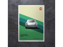 Automobilist Posters | Porsche 911 Carrera RS 2.7 - 50th Anniversary - 1973 - White, Mini Edition, 21 x 30 cm 4