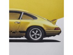 Automobilist Posters | Porsche 911 RS - 1973 - Yellow, Mini Edition, 21 x 30 cm 4