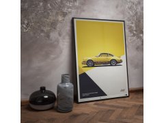 Automobilist Posters | Porsche 911 RS - 1973 - Yellow, Mini Edition, 21 x 30 cm 6