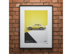 Automobilist Posters | Porsche 911 RS - 1973 - Yellow, Mini Edition, 21 x 30 cm 2