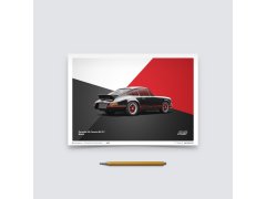 Automobilist Posters | Porsche 911 RS - 1973 - Black, Mini Edition, 21 x 30 cm