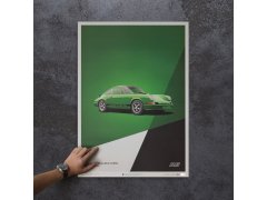 Automobilist Posters | Porsche 911 RS - 1973 - Green, Classic Edition, 40 x 50 cm 5