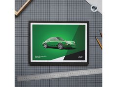 Automobilist Posters | Porsche 911 RS - 1973 - Green, Mini Edition, 21 x 30 cm 9