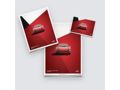 Automobilist Posters | Porsche 911 RS - 1973 - Red, Mini Edition, 21 x 30 cm 8