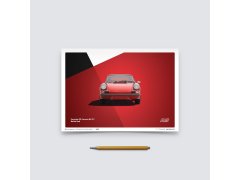 Automobilist Posters | Porsche 911 RS - 1973 - Red, Mini Edition, 21 x 30 cm