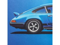 Automobilist Posters | Porsche 911 RS - 1973 - Blue, Mini Edition, 21 x 30 cm 4