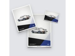 Automobilist Posters | Porsche 911 RS - 1973 - White, Mini Edition, 21 x 30 cm 8