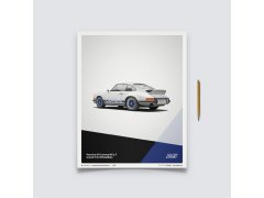 Automobilist Posters | Porsche 911 RS - 1973 - White, Classic Edition, 40 x 50 cm