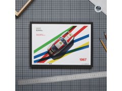 Automobilist Posters | Porsche 911R - BP Racing - Monza - 1967, Mini Edition, 21 x 30 cm 4