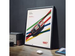 Automobilist Posters | Porsche 911R - BP Racing - Monza - 1967, Mini Edition, 21 x 30 cm 3