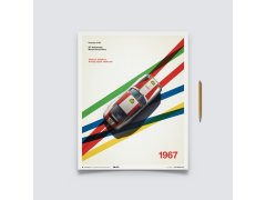 Automobilist Posters | Porsche 911R - BP Racing - Monza - 1967, Classic Edition, 40 x 50 cm