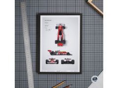 Automobilist Posters | McLaren M23 - James Hunt - Blueprint - Japanese GP - 1976, Mini Edition, 21 x 30 cm 5