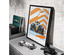Automobilist Posters | McLaren x Gulf - Lando Norris - 2021, Mini Edition, 21 x 30 cm 4