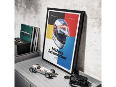 Automobilist Posters | Michael Schumacher - Helmet - 1991, Mini Edition, 21 x 30 cm 9