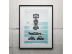 Automobilist Posters | Mercedes-AMG Petronas F1 Team - F1 W12 E Performance - Blueprint - 2021, Mini Edition, 21 x 30 cm 6