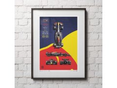Automobilist Posters | Oracle Red Bull Racing - RB18 - Blueprint - 2022, Mini Edition, 21 x 30 cm 4