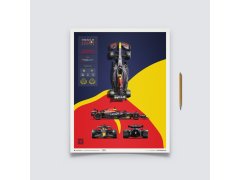 Automobilist Posters | Oracle Red Bull Racing - RB18 - Blueprint - 2022, Classic Edition, 40 x 50 cm