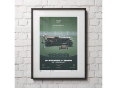 Automobilist Posters | Bentley Speed Six - 24h Le Mans - 100th Anniversary - 1929, Mini Edition, 21 x 30 cm 2