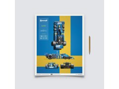 Automobilist Posters | Tyrrell - P34 - Blueprint - 1976, Classic Edition, 40 x 50 cm